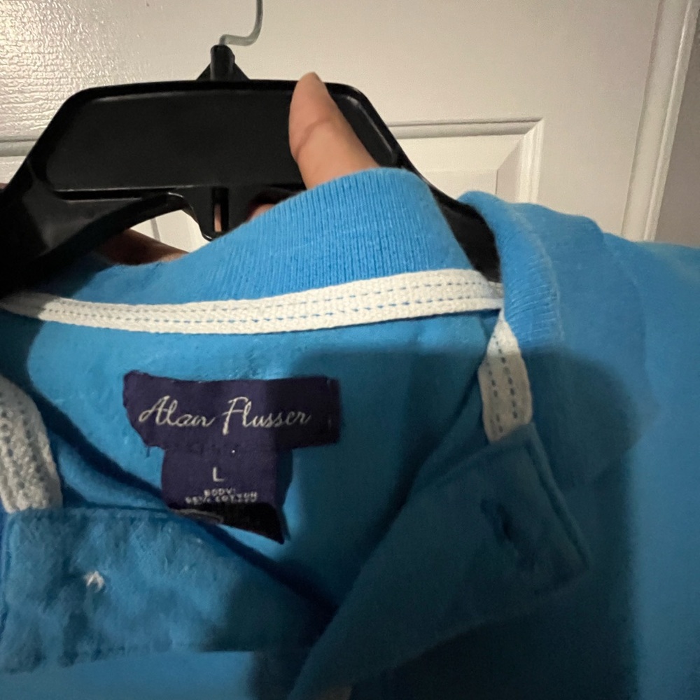 Blue polo shirt